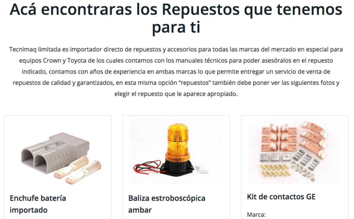 Repuestos para Apiladores